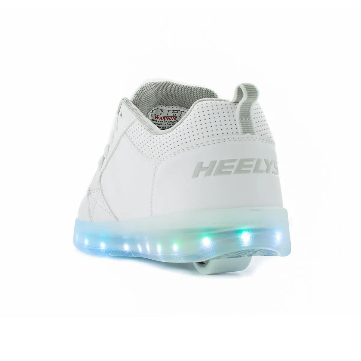 Pre Owned Heelys Premium 1 Lo Light Up Triple White J12
